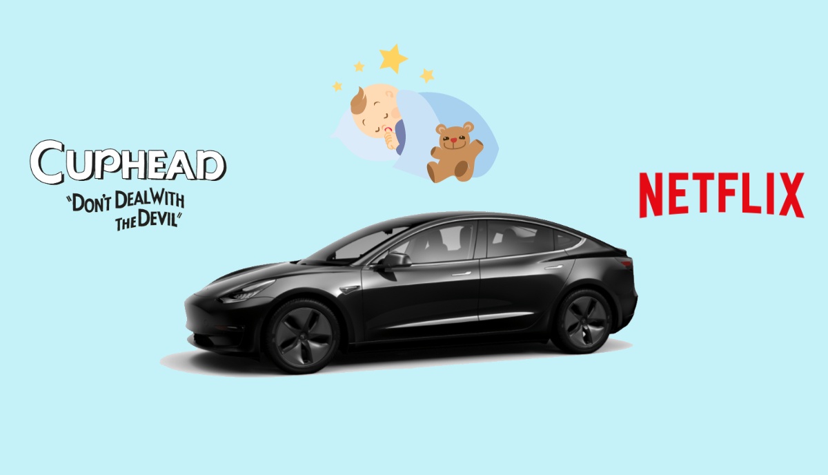 Tesla V10 Software Update Introducing Cuphead Netflix And Joe
